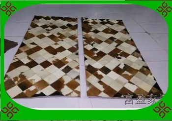 Модерен арт килими от 100% естествена натурална телешка кожа, килим за палатки