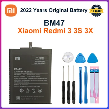 Въведете mi 100% Оригинална Батерия BM47 4100 mah За Xiaomi Redmi 3S 3X Redmi 4X Redmi 3 /3pro BM47 Резервни Батерии за телефон + Инструмент