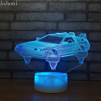 Класически Автомобил Форма на 3D Настолна Лампа Led нощна светлина В 7 Цвята Промяна Спалня Сън Осветление аксесоари за Дома Подаръци