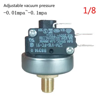 1/8 Регулируем превключвател на Вакуум Отрицателно налягане на въздуха Вакуум превключвател за налягане Превключвател с Отрицателно налягане -90- -10kpa
