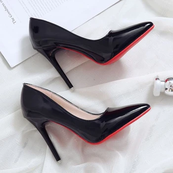 Есенна мода 2022 г., женски обувки на висок ток, 34-43 размер плюс, обувки на висок ток, вечерни сватбени обувки, пикантен дамски официални обувки с остър пръсти