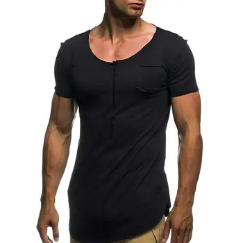 B0895 Однотонная мъжка тениска с къс ръкав, един Случаен Летен Топ, Тениски, Мъжки плътно Прилепнали тениски за фитнес, camiseta MY071