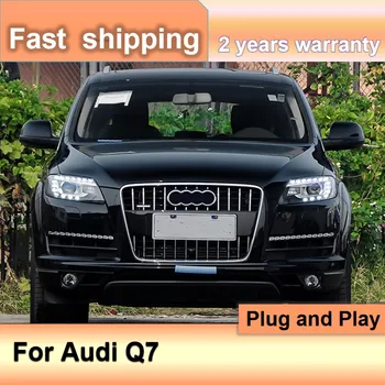 Автоаксесоари за Audi Q7 Главоболие Фенер 2006-2015 Q7 Фар Audi Q7 Предни Светлини LED Дневни Ходова Светлина мигач