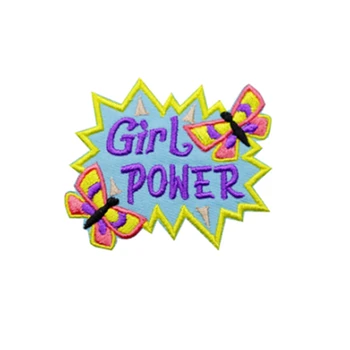 Обичай Кръпка за Дрехи Дрехи за Момичета Power School Kids Шият Iron Икона на Тъканта, Апликация Подарък