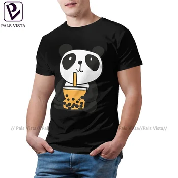 Тениска с Пандой, Модни Класическа Тениска От 100% Памук С Къс Ръкав и Принтом, Тениска 5xl, Мъжки