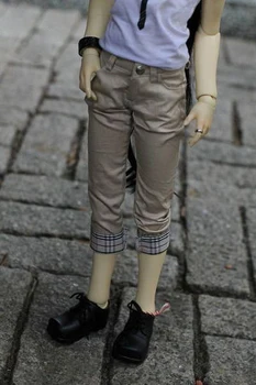 1/3 мащаб BJD дрехи цвят каки Скъсяване на панталони С маншети за BJD/SD SD13 SD17 Чичо кукла аксесоари C0150