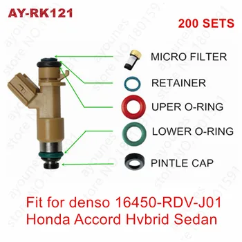 200 комплекти за подробности # 16450-RDV-J01 за Honda, Acura RDX RSX Accord комплекти за ремонт на хибридни горивни дюзи (AY-RK121)