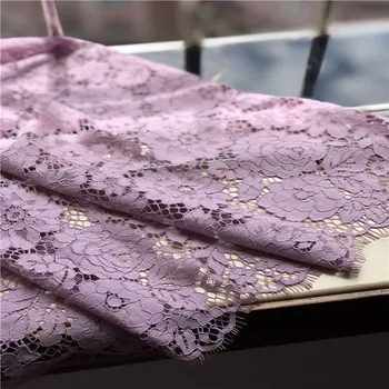 1 бр./лот, нова лейси плат за мигли на тънък кабел с високо съдържание на памук, елегантна и интелигентна плат за рокли, лилаво таро