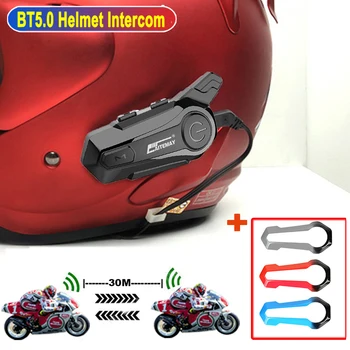 Мотоциклет Шлем Домофонна система Bluetooth-съвместими 2 Ездач Говорят Универсално Сдвояване Водоустойчив Заседателна Хендсфри Слушалки Предизвикателство