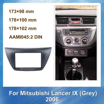 Авто Радио Стерео Инсталиране на проектирането на строителни панели за Mitsubishi Lancer IX 2006 Сиво Стерео Рамка Престилка Панел Front Панел DVD Панел