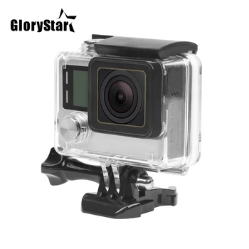 30 М Водоустойчив Калъф за Екшън камерата GoPro Hero 4 3 + Черен, Сребрист Цвят с Група Защитен Корпус за Go Pro 4 Аксесоар