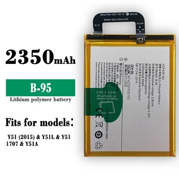 B-95 Оригиналната работа на смени батерия За VIVO Y51 Y51A Y51L 1707 Висококачествени Вградени Литиеви батерии за мобилен телефон Bateria 