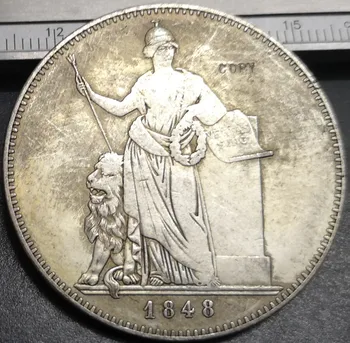 1848 Кралство Бавария 2 талера 3 1/2 гулдена-новата Конституция на Максимилиан II сребърно покритие копие монети
