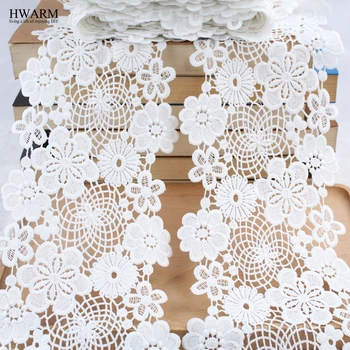 африканска лейси плат 2019 високо качество на дантели сватбена украса декорация DIY 5 ярда Водно млечен коприна бродерия широките дантелени тъкани