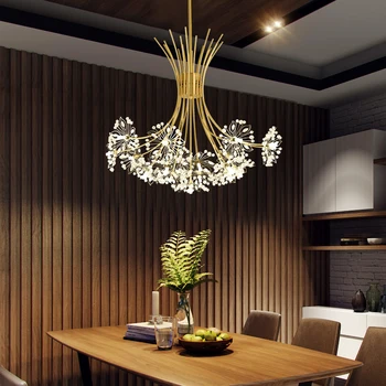 Модерна минималистичная кристален полилей за спални хол трапезария луксозни Висящи Лампи за домашно вътрешно осветление интериор с полилеи