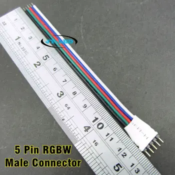 20pcs 5-пинов конектор за led ленти с дължина 13 mm с външна игла за RGBW RGBWW 5050 SMD led гъвкава лента