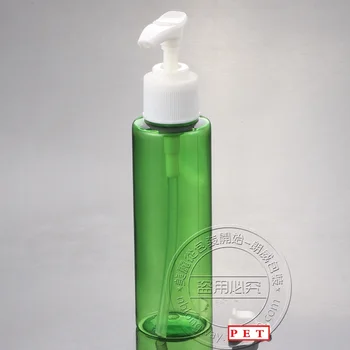 50шт 100 мл PET бутилка с дълъг помпа за лосион, празна 100 мл зелена пластмасова козметична бутилка за течности и лосион-крем