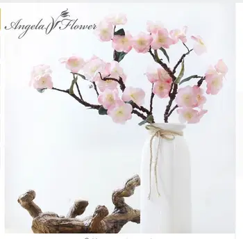 В Момента На Докосване На Hydra Изкуствени Японски Череша Цветя Фалшиви Декоративни Цветя За Сватба, Нов Дом 4 Цвята